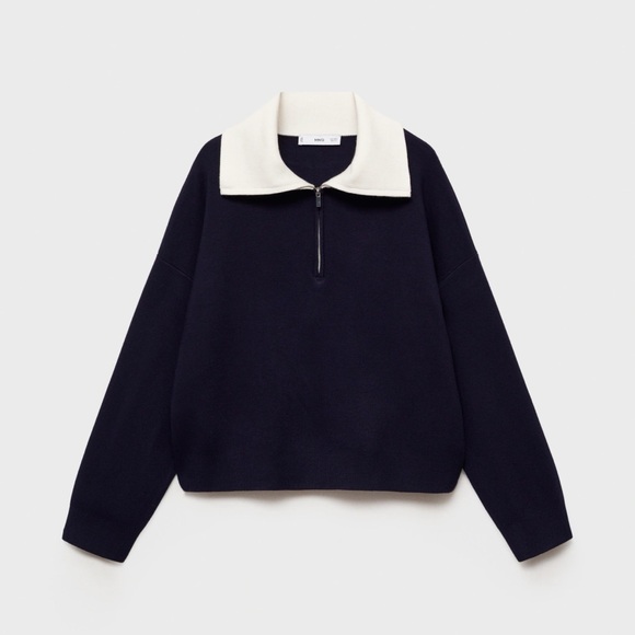 Mango Contrast Knit Sweater - Picture 2 of 8